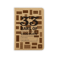 Brown kraft paper Chocolate Tasting Journal with 33 bars of chocolate design
