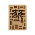 Brown kraft paper Chocolate Tasting Journal with 33 bars of chocolate design