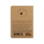 Brown kraft chocolate bar wrapper with embossed Bar and Cocoa bird logo