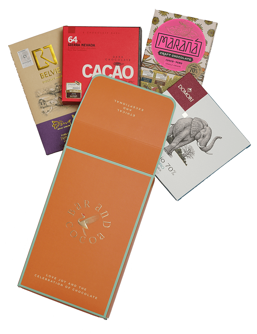 Orange marana chocolate bar in Club Add an Extra Month gold foil wrapper