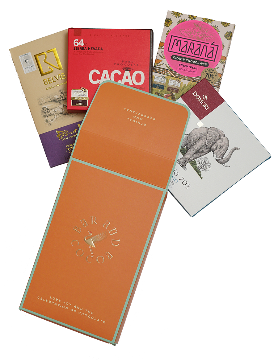 Orange marana chocolate bar in Club Add an Extra Month gold foil wrapper