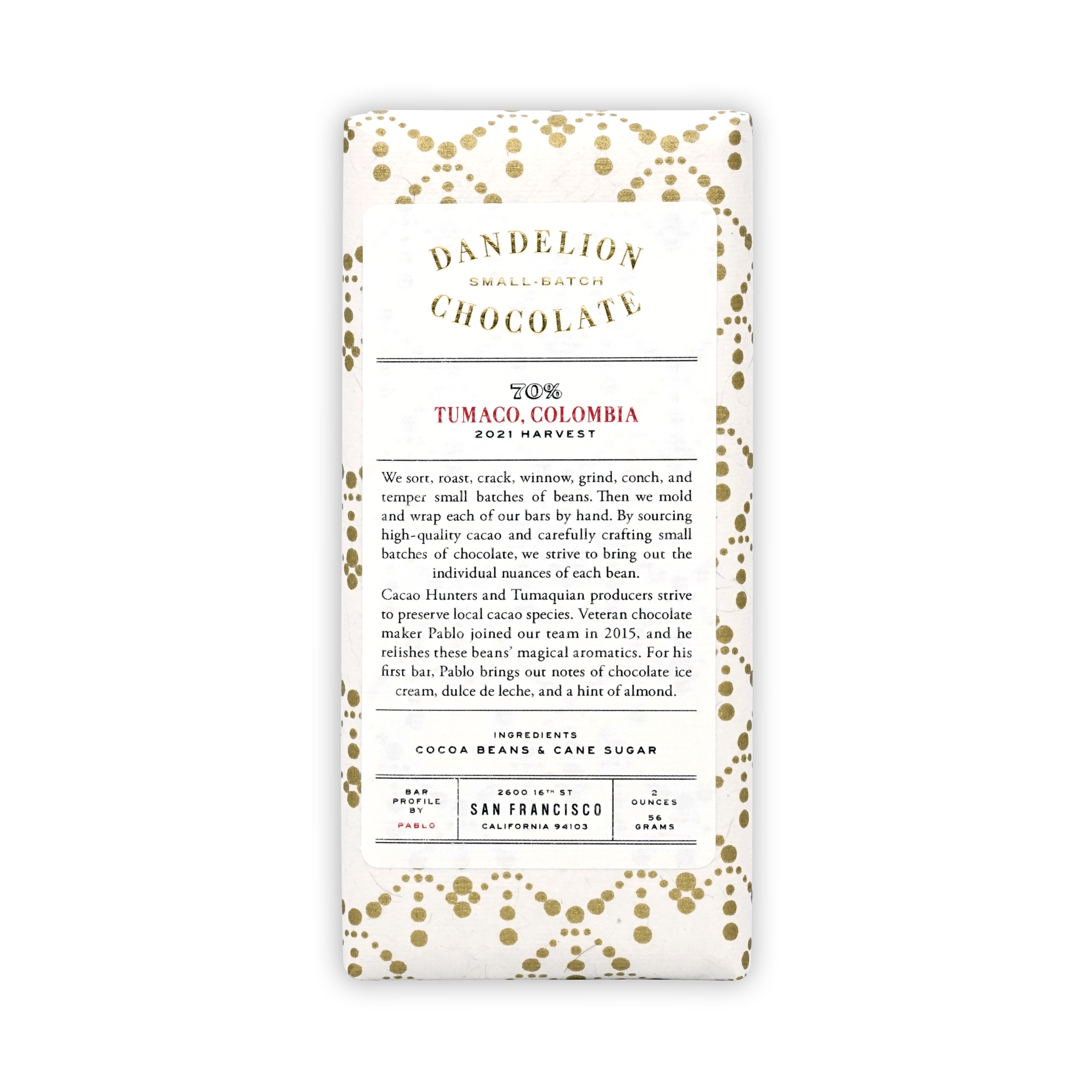 Dandelion Tumaco Colombia 70%