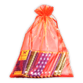 Vibrant orange sheer organza Definite Chocolate Mini Bar Variety Bag with 12 minis