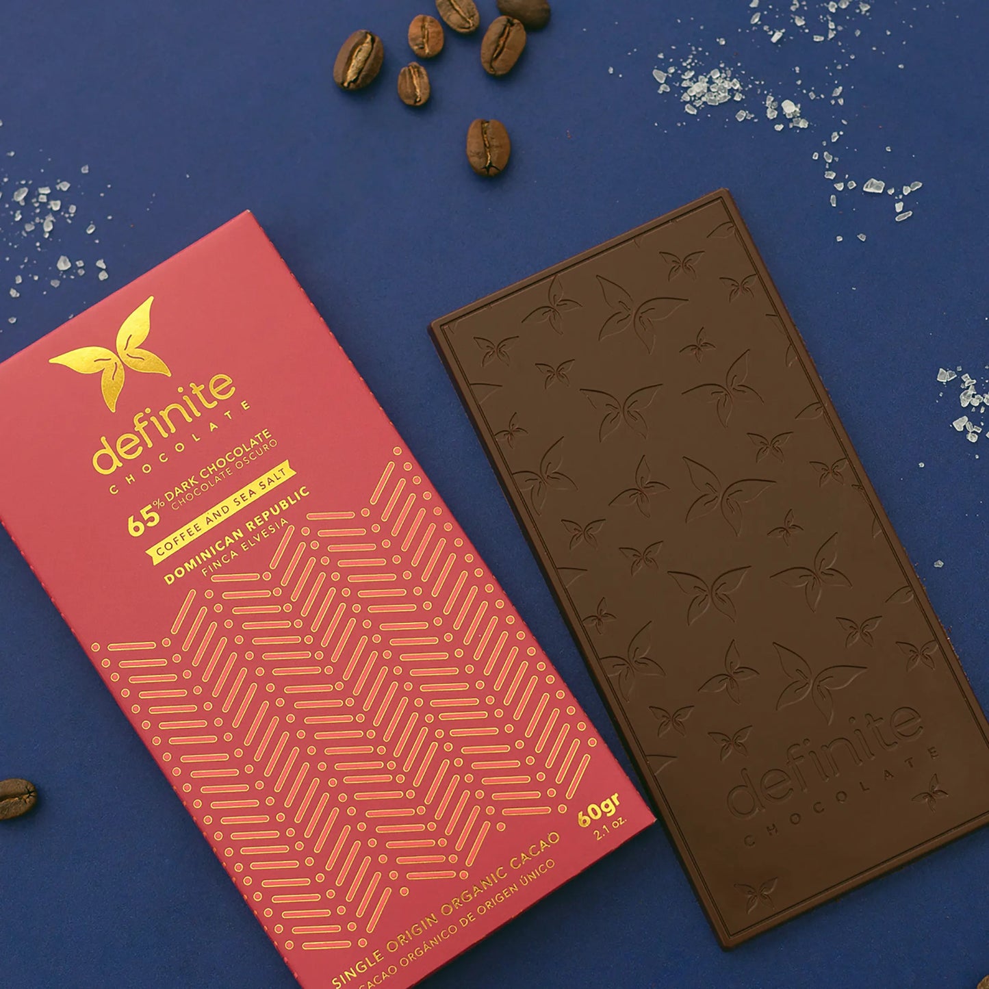 Definite Dark Chocolate w/ Coffee & Sea Salt 65%