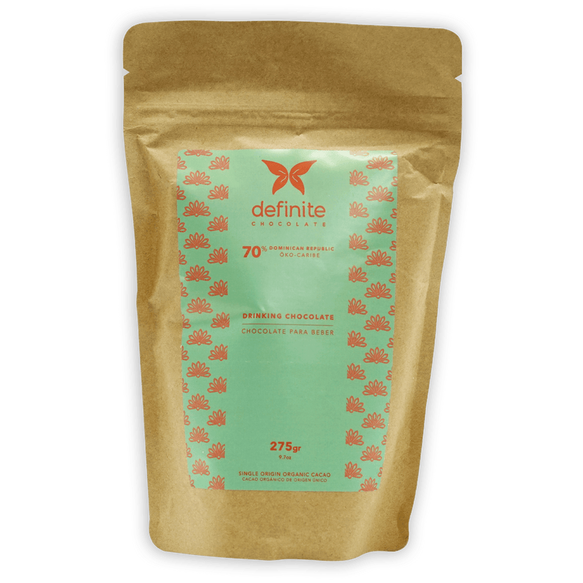 Definite Drinking Chocolate Dark 70% resealable pouch