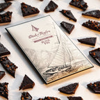 Dick Taylor Black Fig 72% dark chocolate bar wrapper with ship drawing