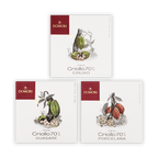 Domori Criollo 70% cacao chocolate bundle, 3 bars in white maroon botanical wrappers