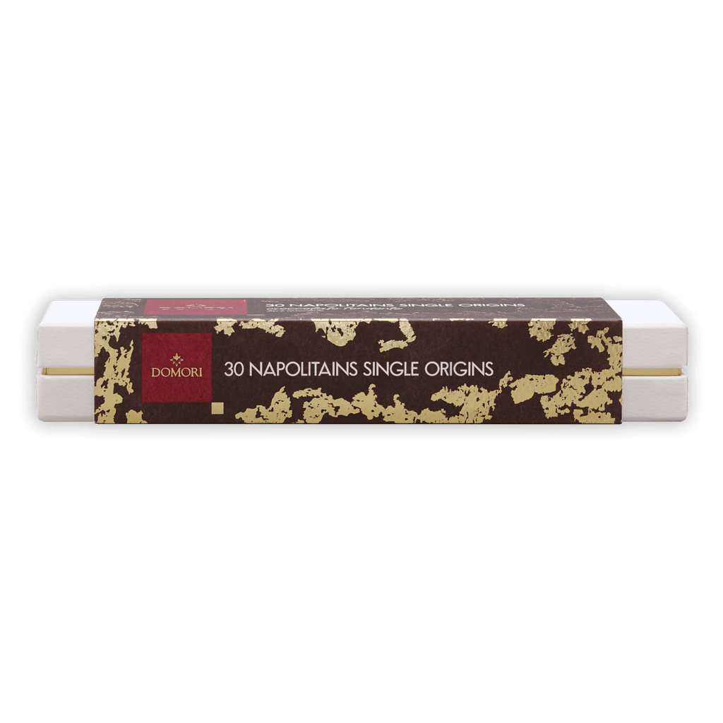 Domori Gift Box 30 Napolitains Single Origins 70% chocolates