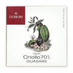 Domori Guasare Criollo 70% cacao bar in white maroon box