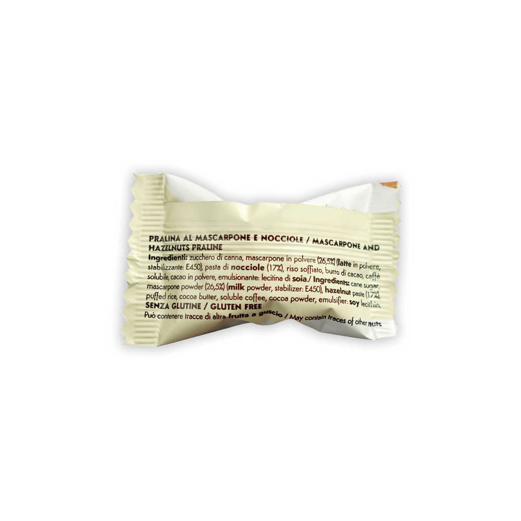 Domori Truffles Tartufo 10 pcs cream crinkled foil hazelnut praline candy
