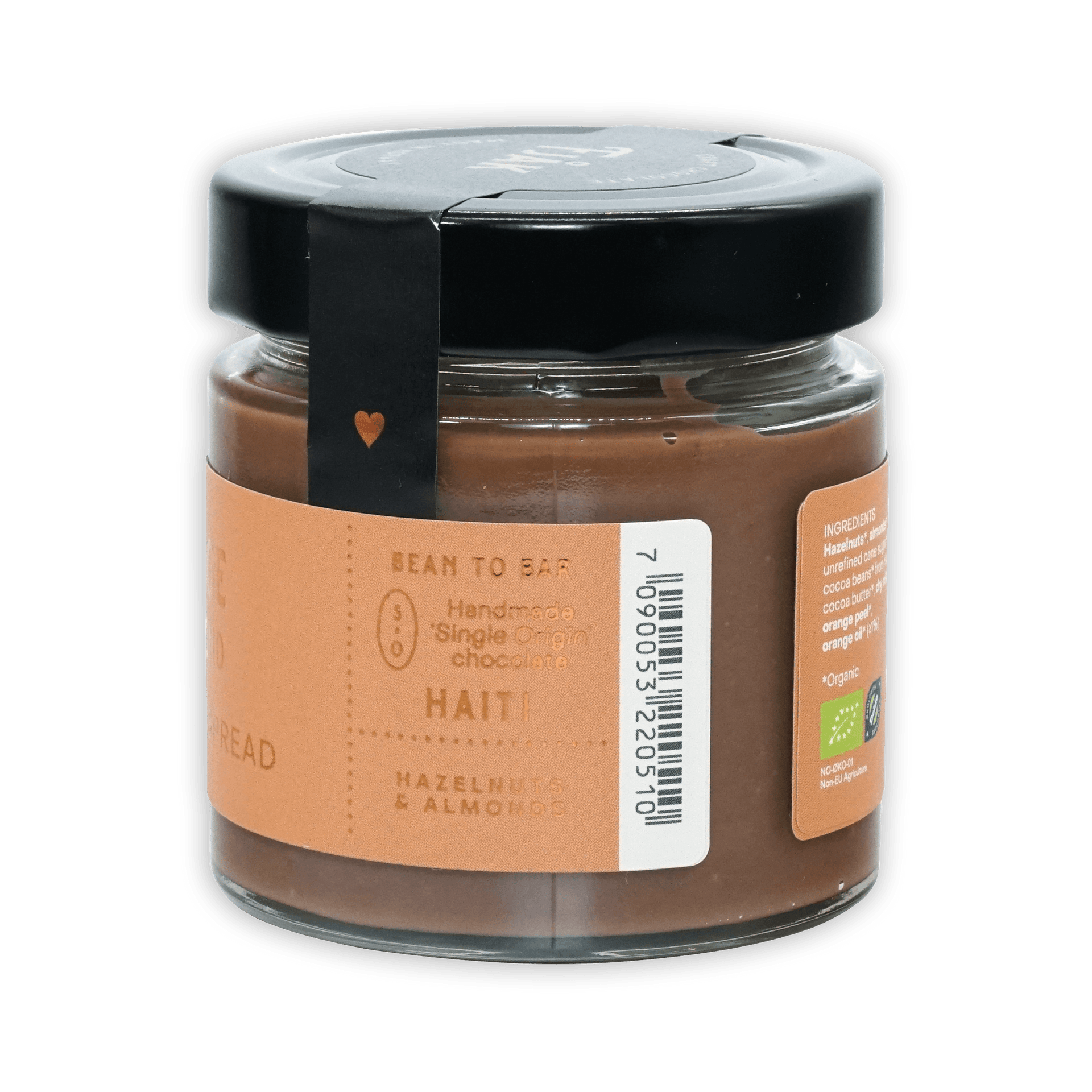 Fjåk Chocolate Spread w/ Orange & Almonds: Haiti bean to bar jar