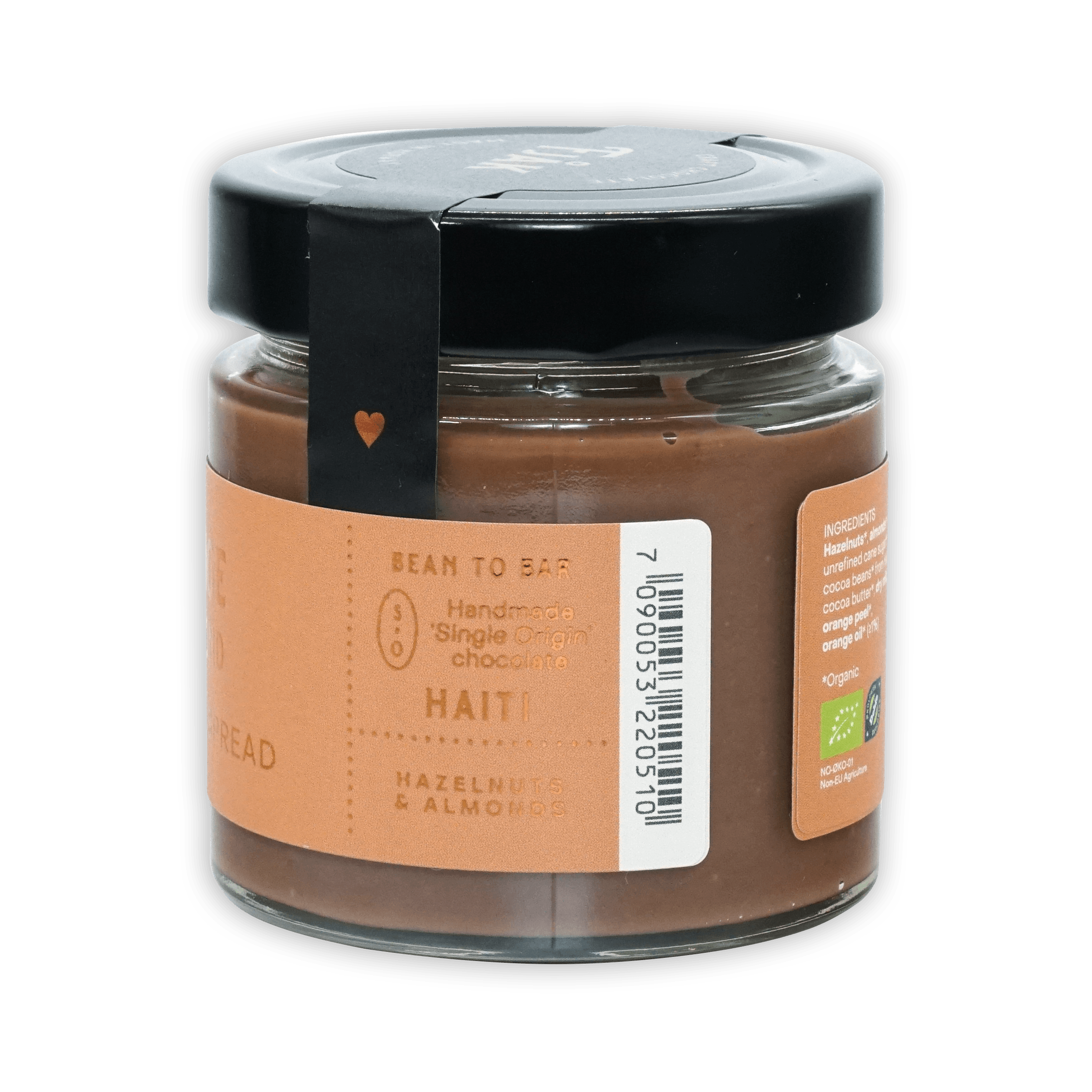 Fjåk Chocolate Spread w/ Orange & Almonds: Haiti bean to bar jar