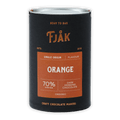 Fjåk 70% dark orange drinking chocolate black tin, organic single origin