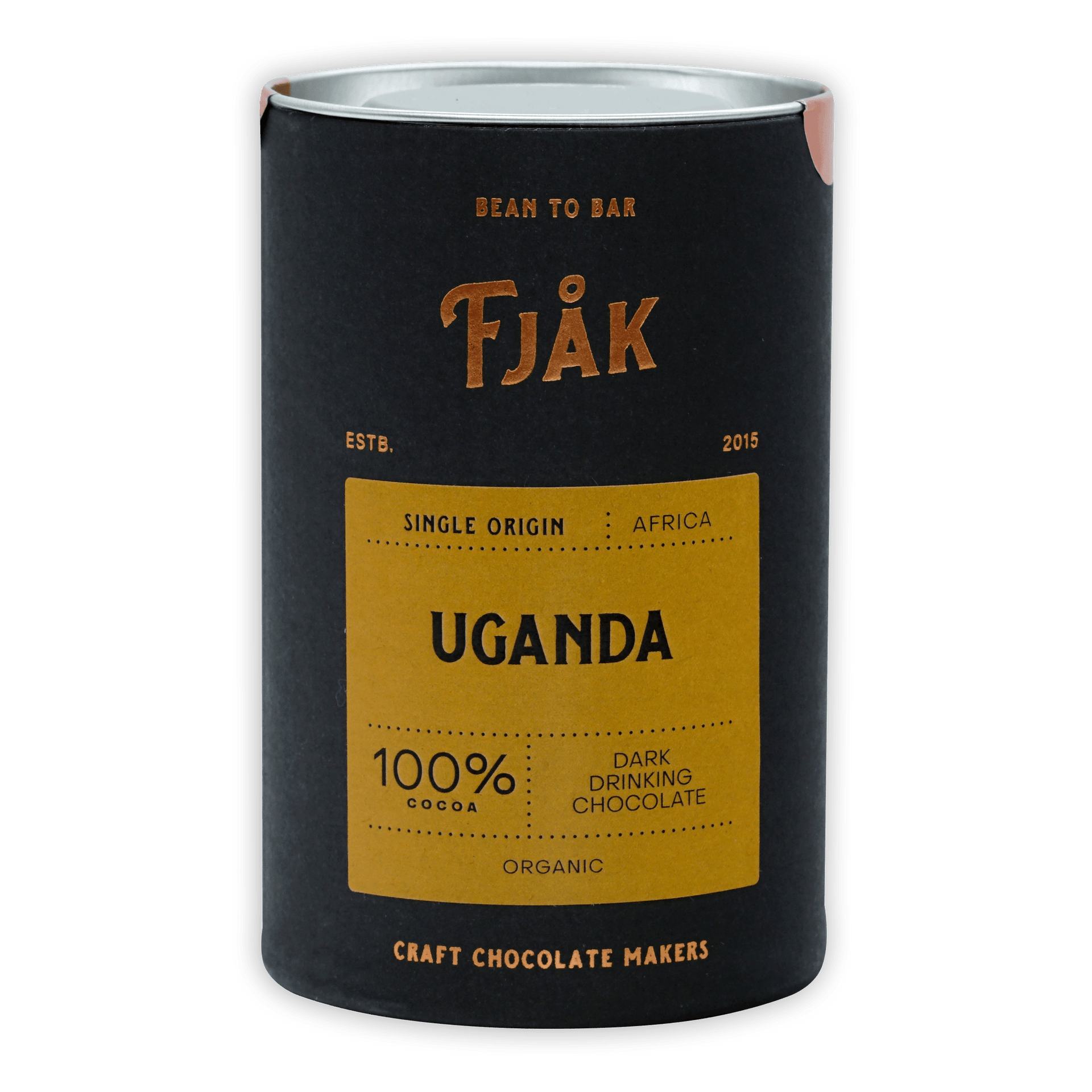 Fjåk Uganda Dark Drinking Chocolate 100% Organic Tin