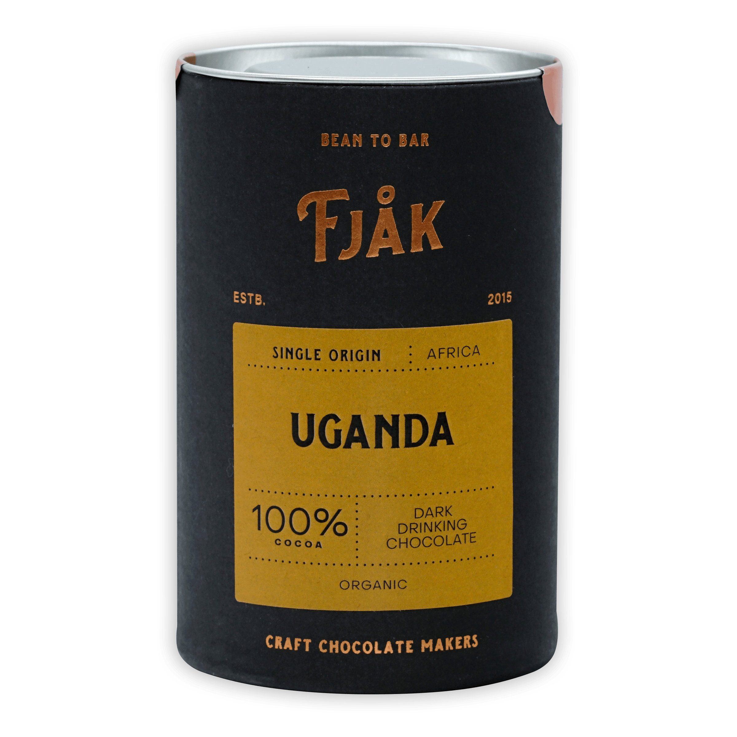 Fjåk Uganda Dark Drinking Chocolate 100% Organic Tin