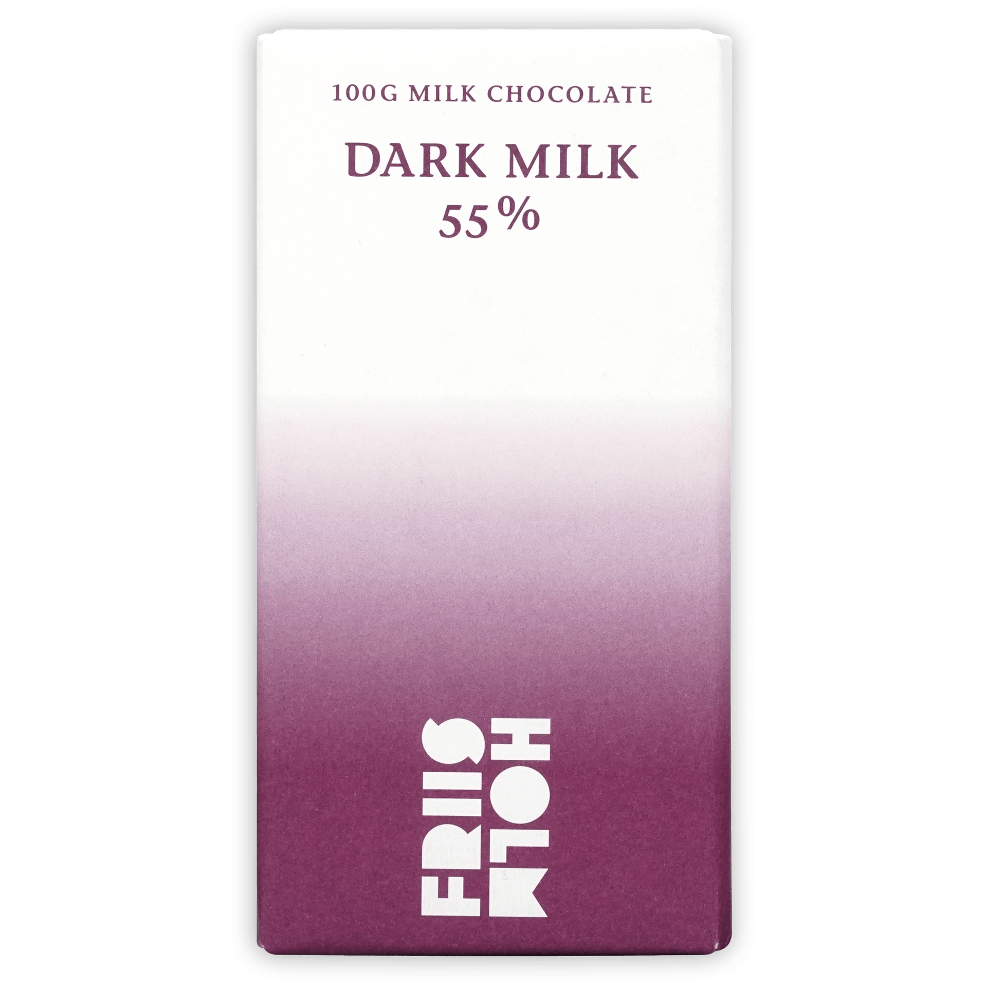 Friis Holm Dark Milk Chocolate Nicaragua 55% 100g bar with purple wrapper