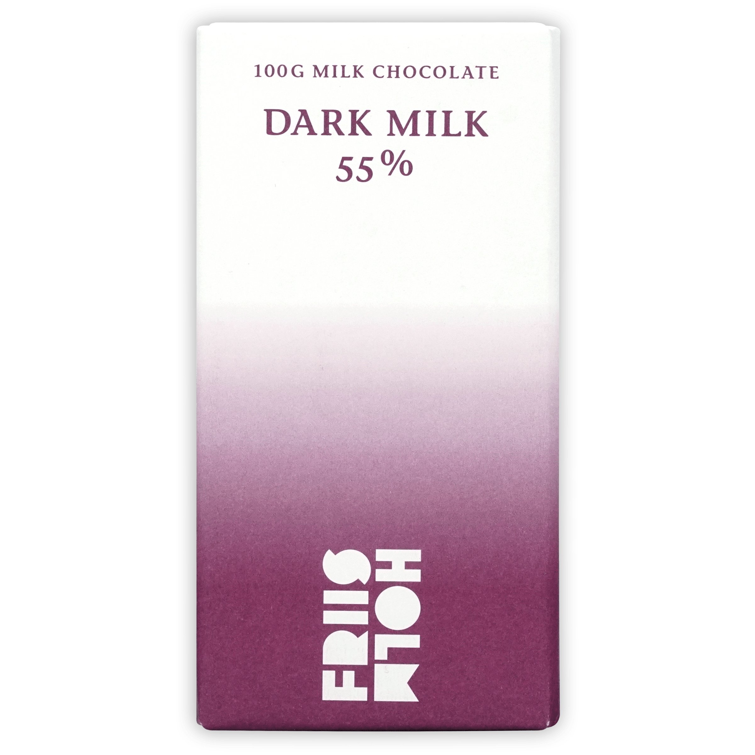 Friis Holm Dark Milk Chocolate Nicaragua 55% 100g bar with purple wrapper