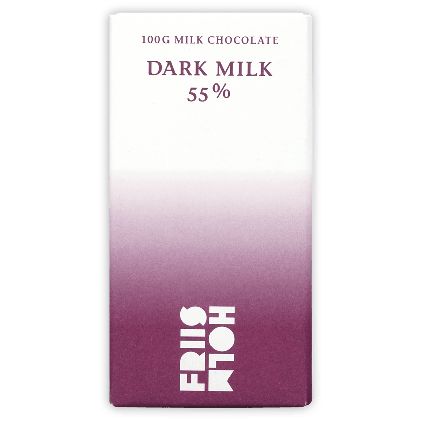 Friis Holm Dark Milk Chocolate Nicaragua 55% 100g bar with purple wrapper