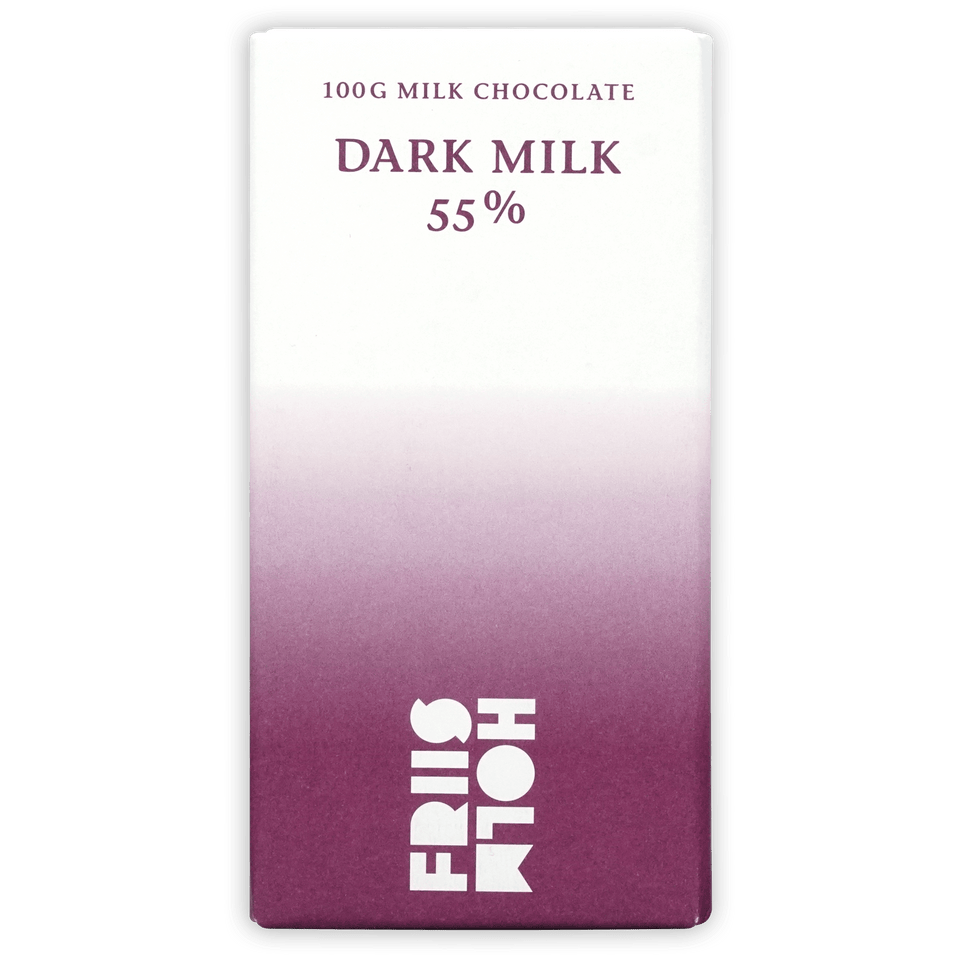 Friis Holm Dark Milk Chocolate Nicaragua 55% 100g bar with purple wrapper