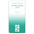 Friis Holm O’Payo Milk 50% 100g organic chocolate bar in teal wrapper