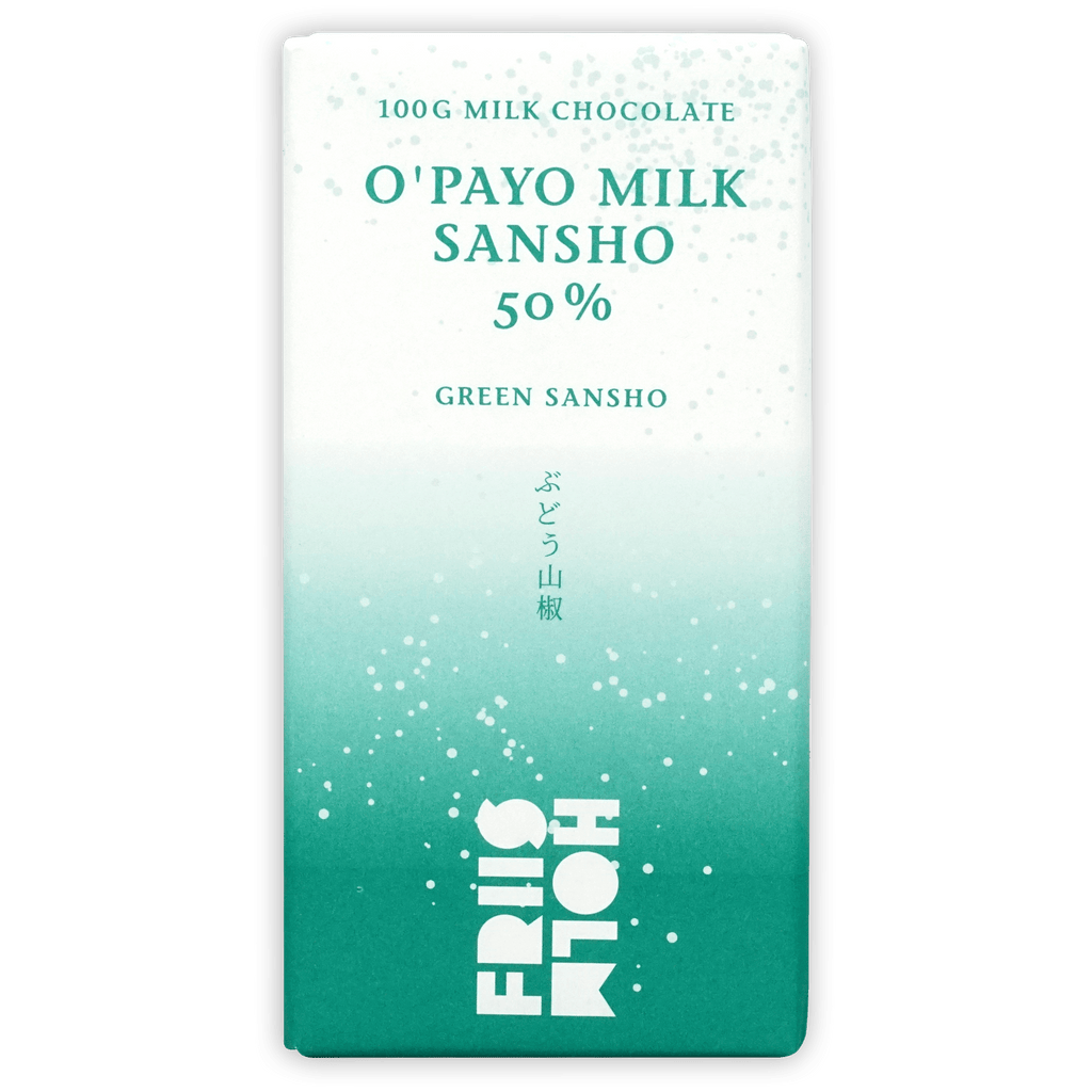 Friis Holm O’Payo Milk Sansho Pepper 50% gradient green wrapper
