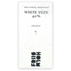 Friis Holm White Yuzu 40% minimalist white chocolate bar wrapper