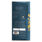 Fruition Colombia Tumaco Dark 85% deep teal gold foil bar with leaf emboss