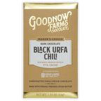 Goodnow Farms Black Urfa Chili 77% cacao bar in gold brown foil