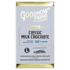 Goodnow Farms Classic Milk 55% chocolate bar in blue gold foil