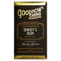 Goodnow Farms Lawleys Rum 77% dark chocolate bar in black gold wrapper