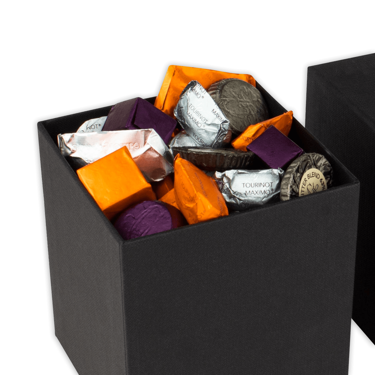 Guido Gobino XL assorted chocolate cube gift box with 140 pcs in vibrant foils