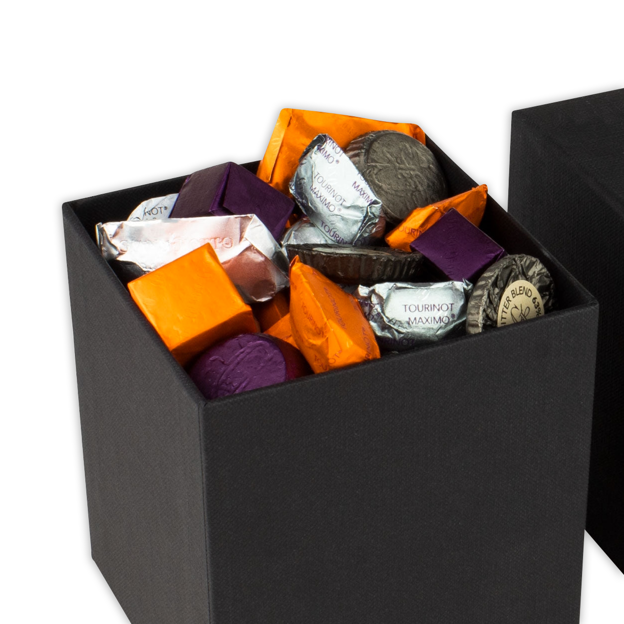 Guido Gobino XL assorted chocolate cube gift box with 140 pcs in vibrant foils
