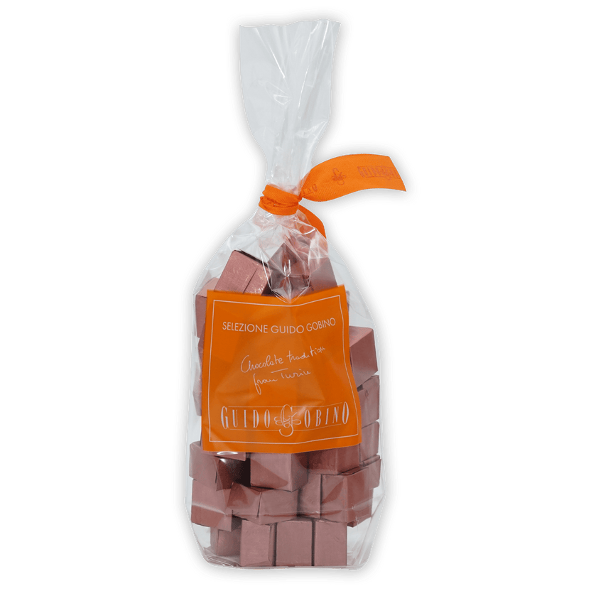 Guido Gobino bulk cremino 50 pcs in clear bag with orange ribbon