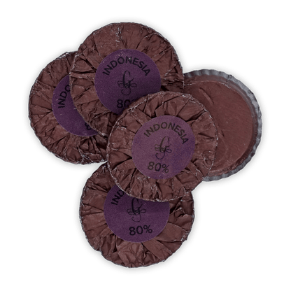 Guido Gobino Chocolate Disks Indonesia 80% (25 pcs)