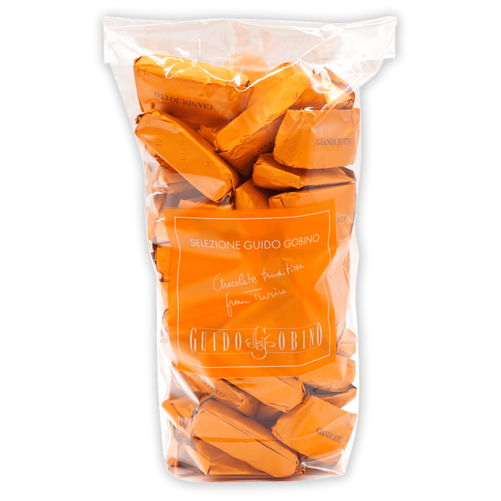 Guido Gobino Classic Giandujotto Bag of wrapped orange gandurutto pieces