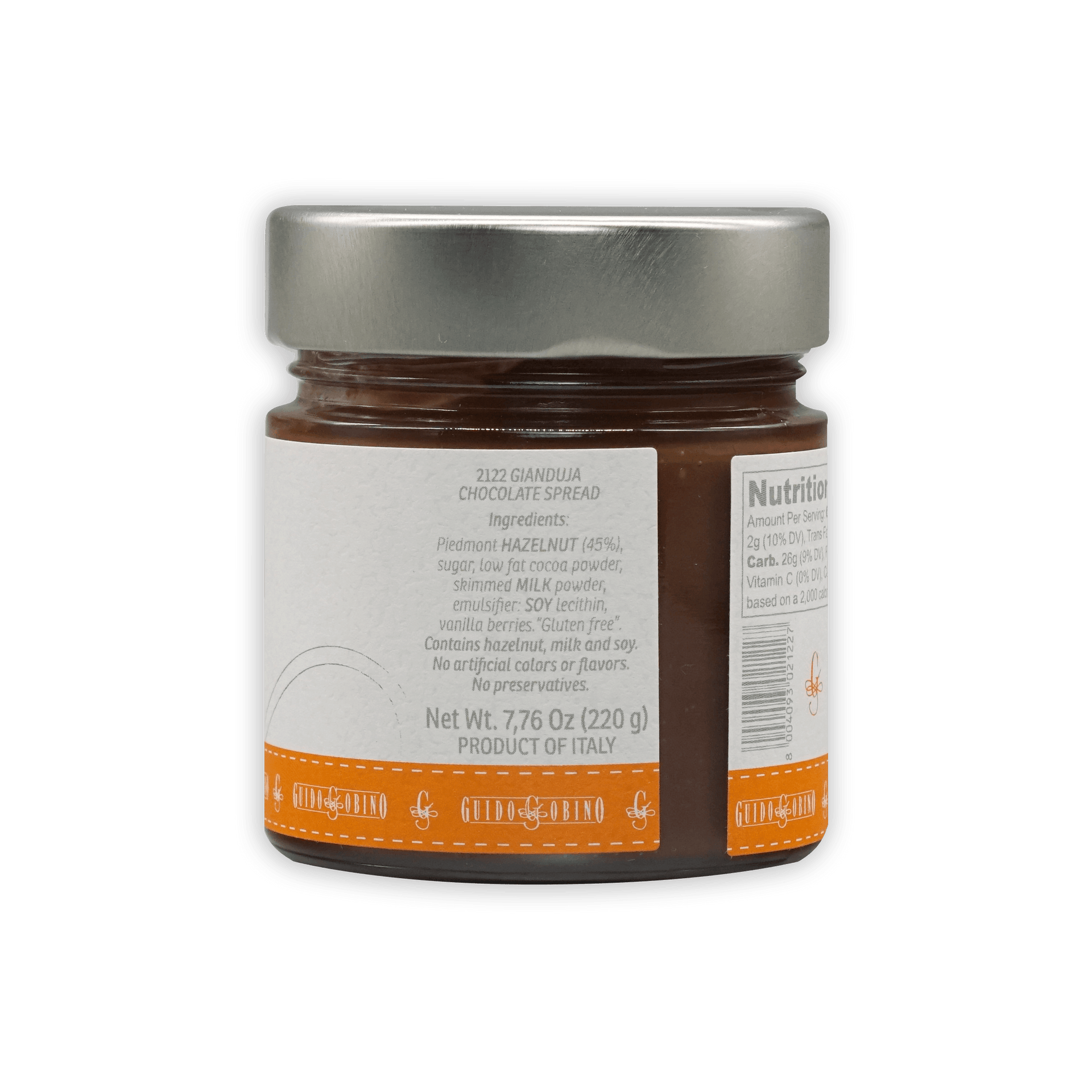 Guido Gobino Crema Gianduja Spread jar with 2122 gianduja chocolate