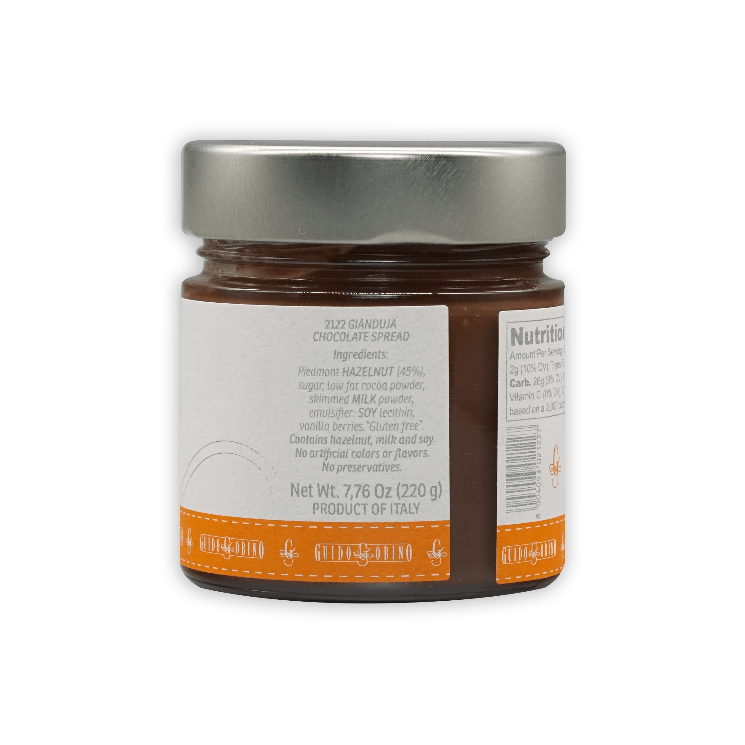 Guido Gobino Crema Gianduja Spread jar with 2122 gianduja chocolate