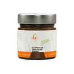 Guido Gobino crema gianduja spread jar with silver lid and orange-white label