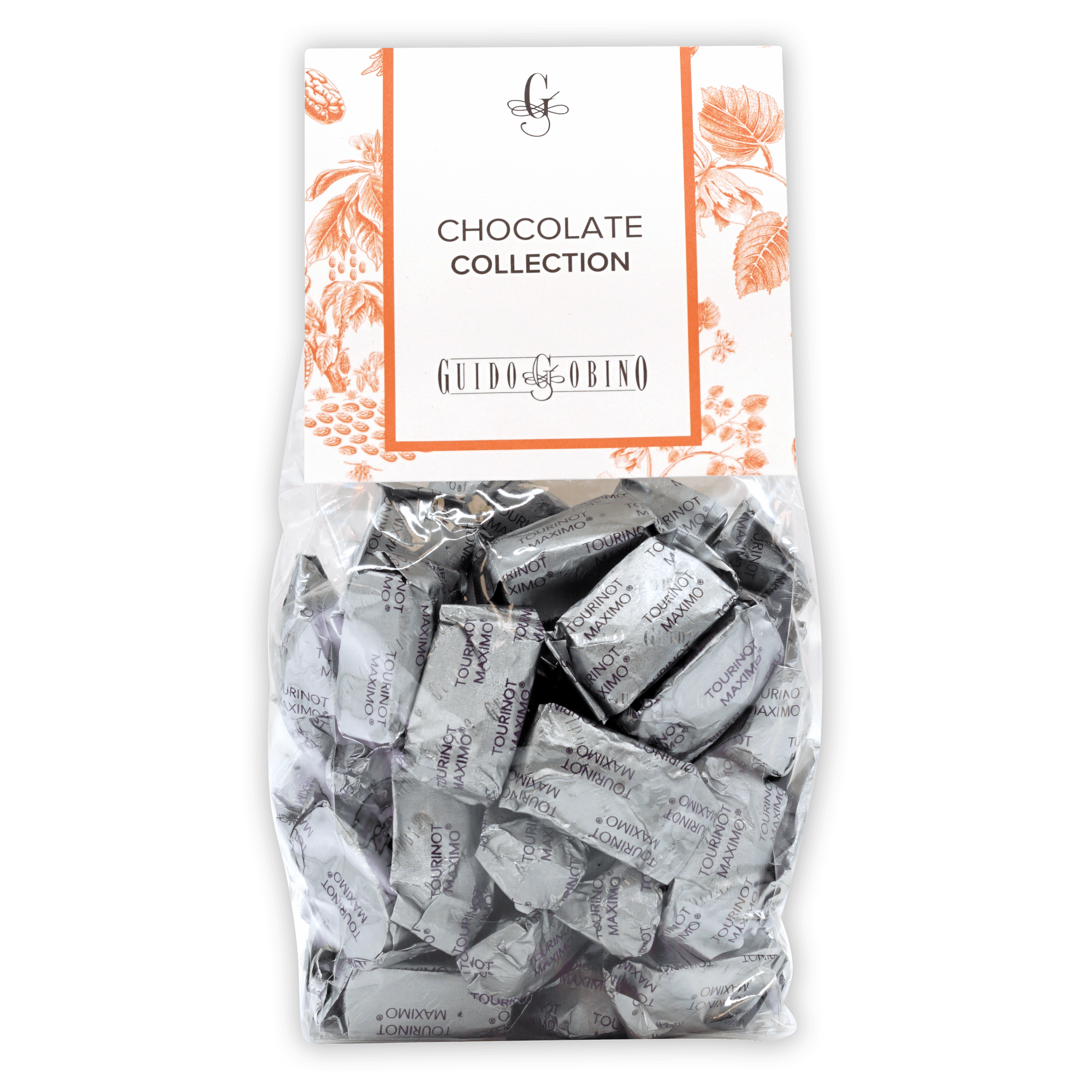 Guido Gobino Tourinot Maximo bag of silver foil chocolates
