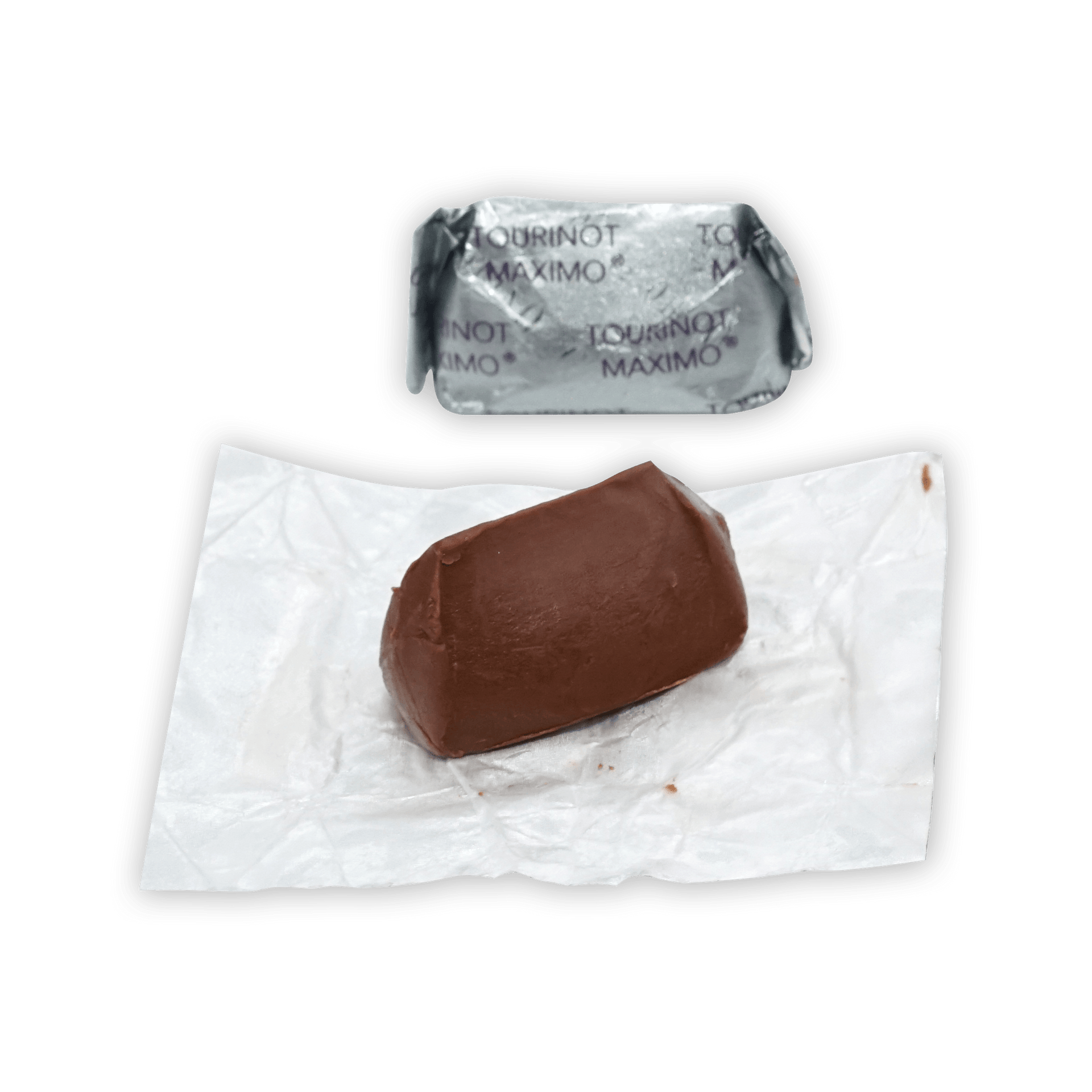 Guido Gobino Tourinot Maximo bag of rich dark chocolate candies in silver foil