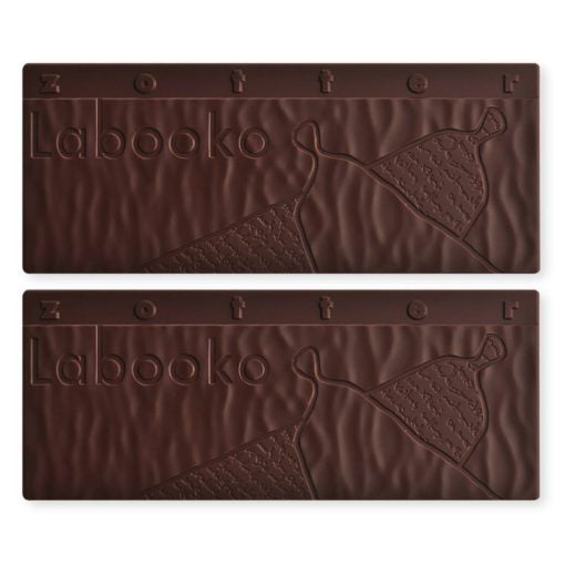 Labooko Bolivia 90% dark chocolate bar with embossed branding