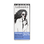 Zotter Labooko Nicaragua 50% milk chocolate bar in white blue wrapper