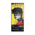 Labooko Peru 100% dark chocolate bar with vibrant yellow-black wrapper