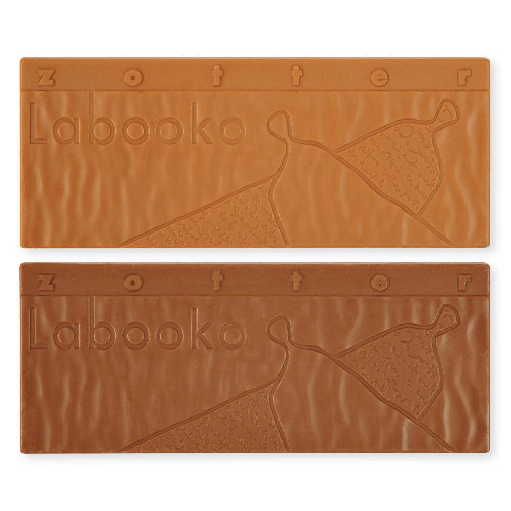 Labooko Thank You chocolate bars with caramel and coffee flavors