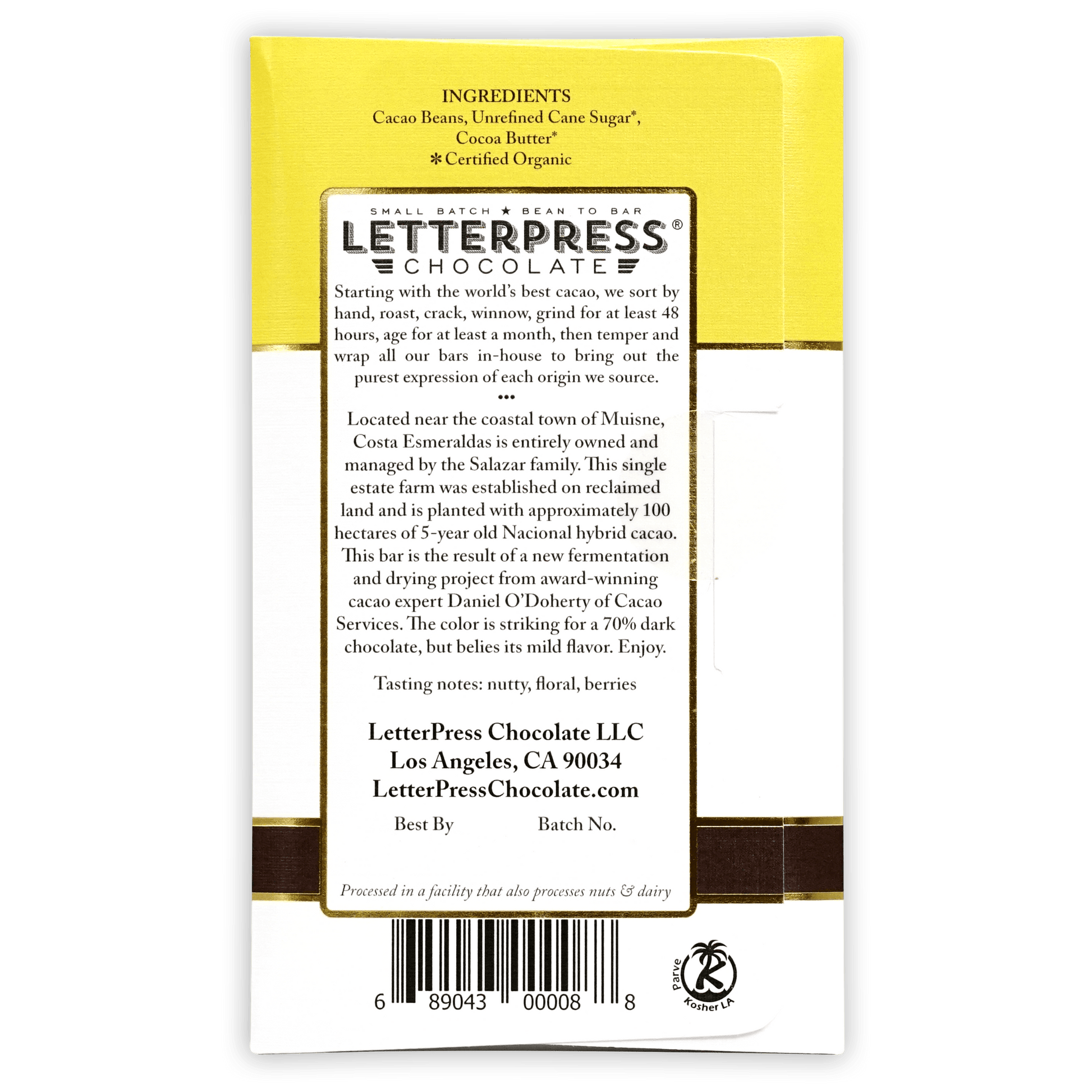 LetterPress Costa Esmeraldas Ecuador 70%