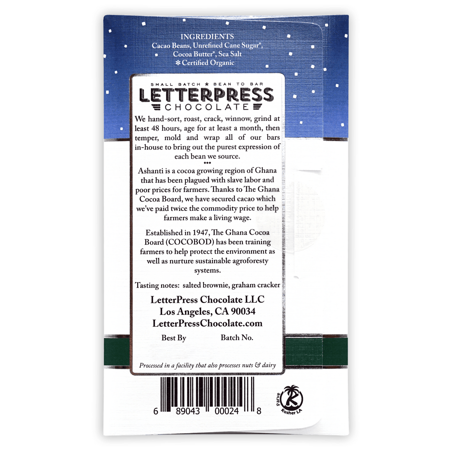 LetterPress Dark Sea Salt Ghana 70%