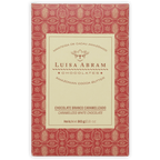 Luisa Abram caramelized white chocolate rectangular package with red cream design