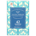 Luisa Abram Milk Chocolate bar in blue cream wrapper with turquoise Amazonian pattern