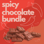 Spicy Chocolate Bar Bundle: pile of 5 dark ridged bars