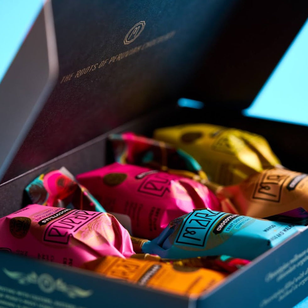 Marana Chocotejas Peruvian bon bons small gift box 6 pcs vibrant assortment